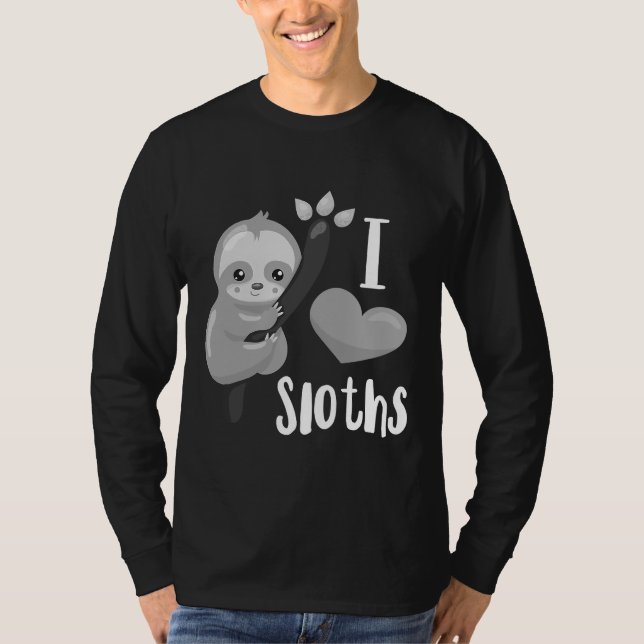 Camiseta Me encantan las tragamonedas Nap Sloth Lazy Sleepi (Anverso)