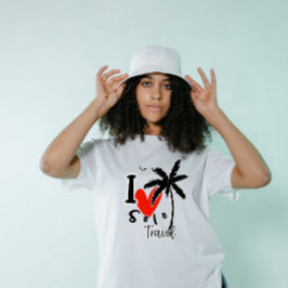 Camiseta Me encantan las vacaciones de viaje solitario