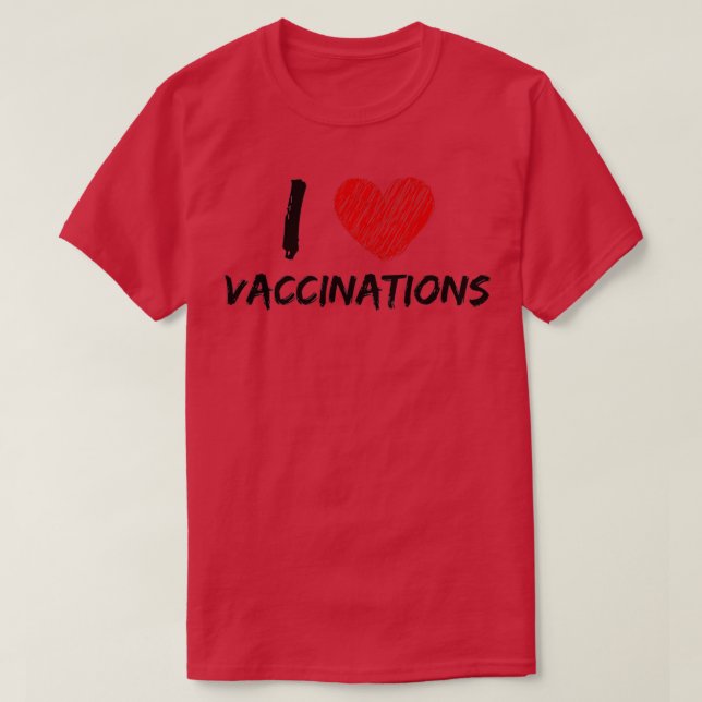 Camiseta Me encantan las vacunas 1 (Diseño del anverso)