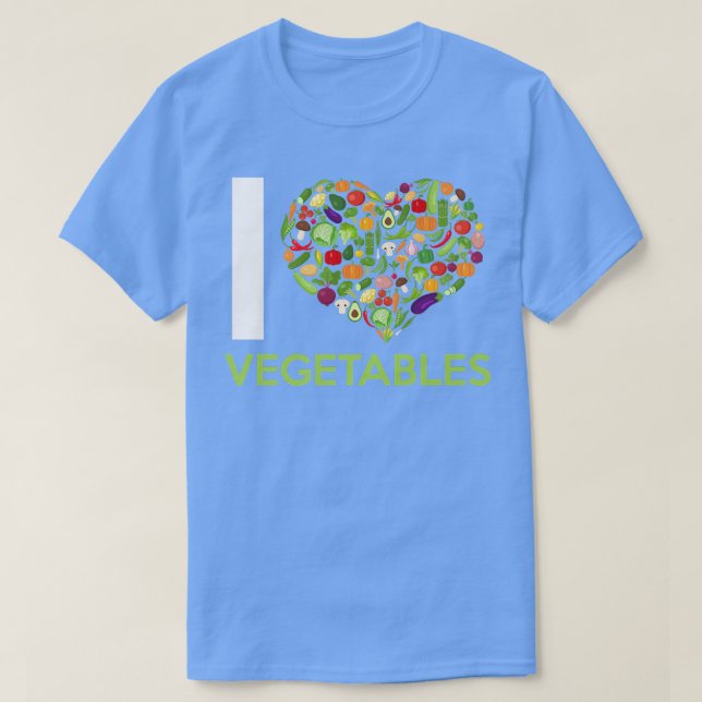 Camiseta Me encantan las verduras Hortalizas de frutas Verd (Diseño del anverso)