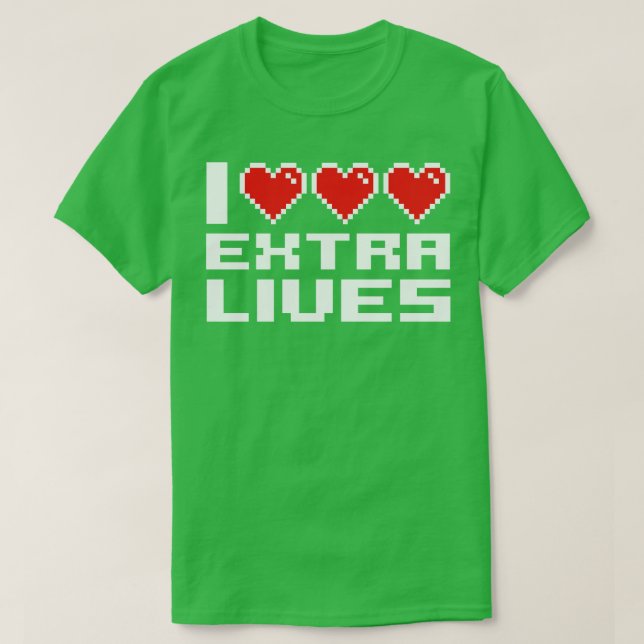 Camiseta Me encantan las vidas extra (Diseño del anverso)