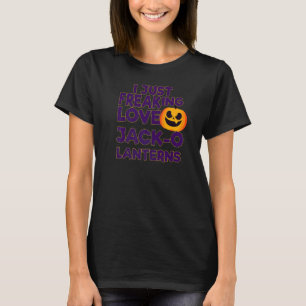 Camiseta Me Encantan Lleno De Amor Las Calabazas De Hallowe