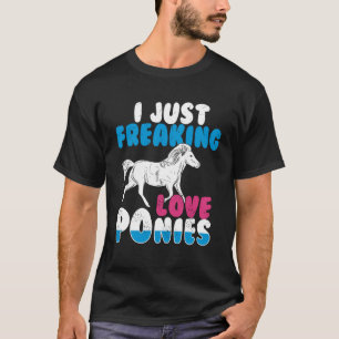 Camiseta Me Encantan Locos Ponis Tiernos Divertidos Animale