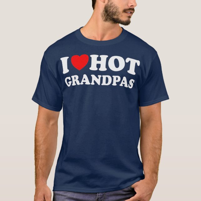 Camiseta Me encantan los abuelitos calientes me encantan lo (Anverso)