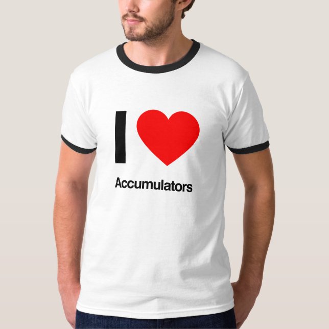 Camiseta me encantan los acumuladores (Anverso)