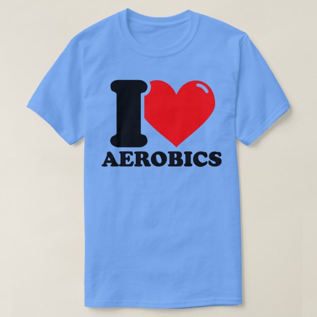 Camiseta Me encantan los aeróbicos 1 (Diseño del anverso)