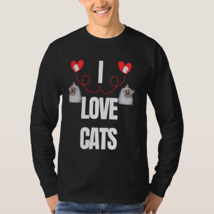 CAMISETA ME ENCANTAN LOS AMANTES DE GATOS COLORIDOS PRESENT