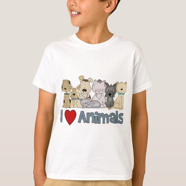 Camiseta Me encantan los animales (Anverso)