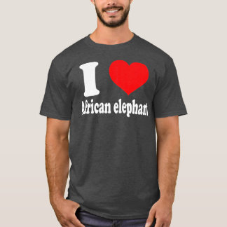 Camiseta Me encantan los animales elefantes africanos