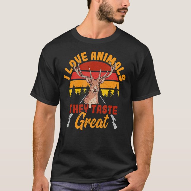 Camiseta Me encantan los animales que degustan de los grand (Anverso)