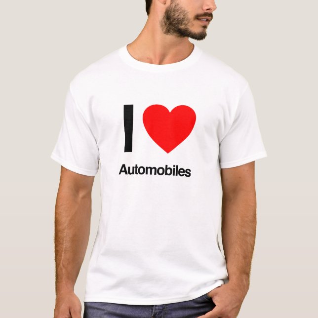 Camiseta me encantan los automóviles (Anverso)