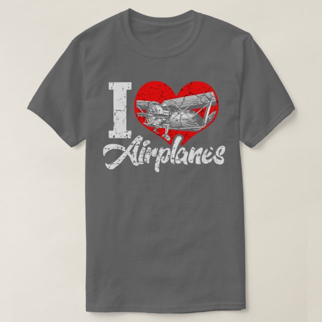 Camiseta Me encantan los aviones (Diseño del anverso)