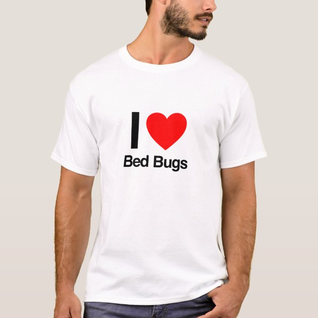 Camiseta me encantan los bichos de cama (Anverso)