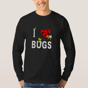 Camiseta Me Encantan Los Bugs Caterpillar Abeja Mariposa In