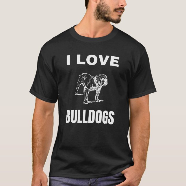 Camiseta Me encantan los Bulldoges (Anverso)
