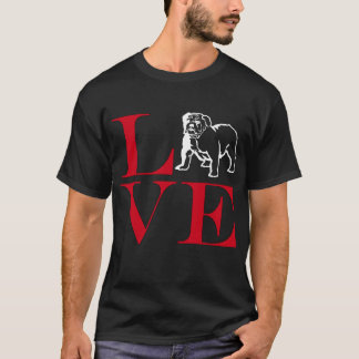 Camiseta Me encantan los Bulldoges - Tee de color oscuro