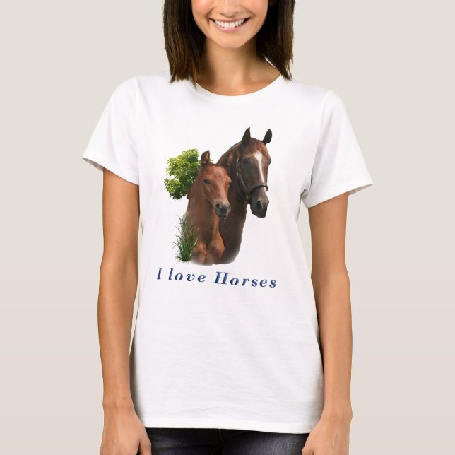 Camiseta Me encantan los caballos (Anverso)