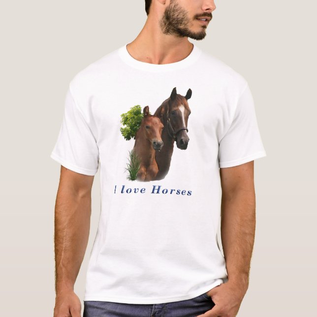 Camiseta Me encantan los caballos (Anverso)