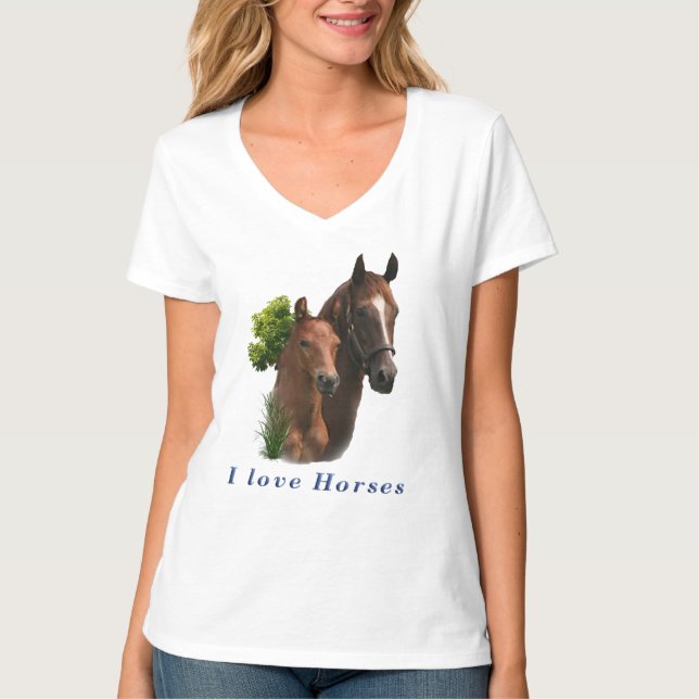 Camiseta Me encantan los caballos (Anverso)