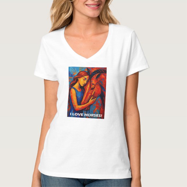 CAMISETA ¡ME ENCANTAN LOS CABALLOS! (Anverso)