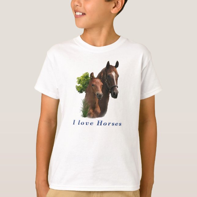 Camiseta Me encantan los caballos (Anverso)