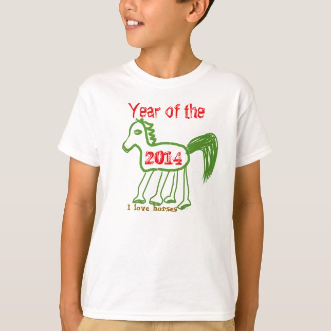 Camiseta Me encantan los caballos 2014, año de lo absurdo d (Anverso)