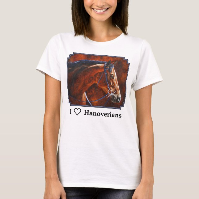 Camiseta Me encantan los caballos Hanoverian (Anverso)