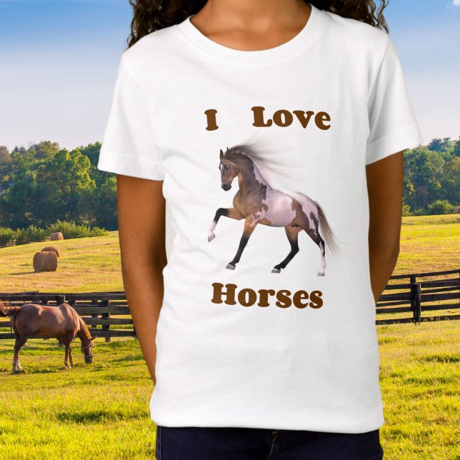 Camiseta Me encantan los caballos - Pintando caballo - Chic (Kid's I Love Horses Tee)