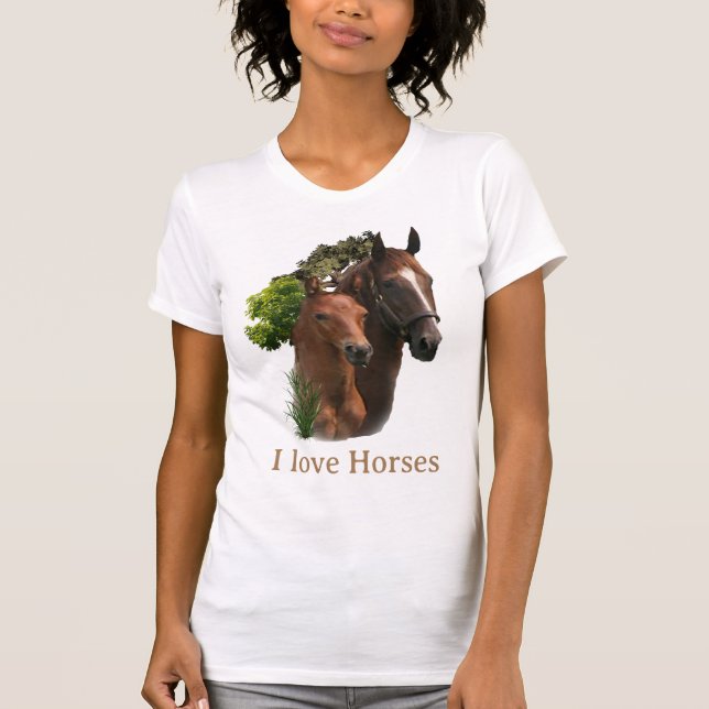 Camiseta Me encantan los caballos T-Shirt (Anverso)