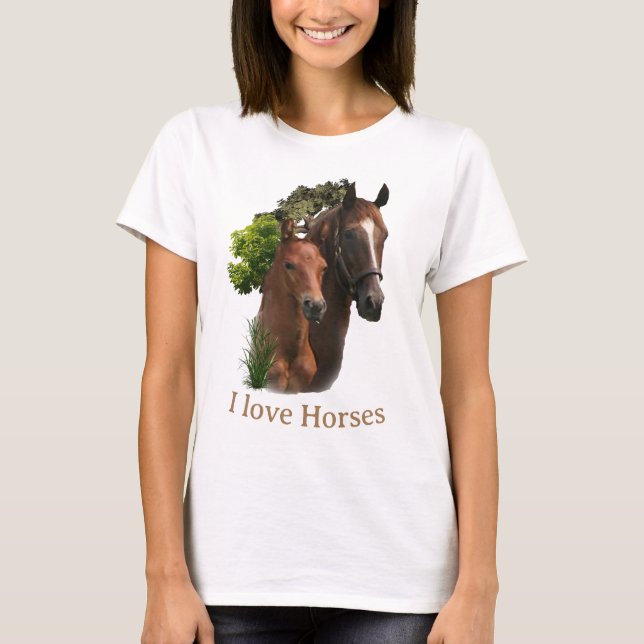 Camiseta Me encantan los caballos T-Shirt (Anverso)