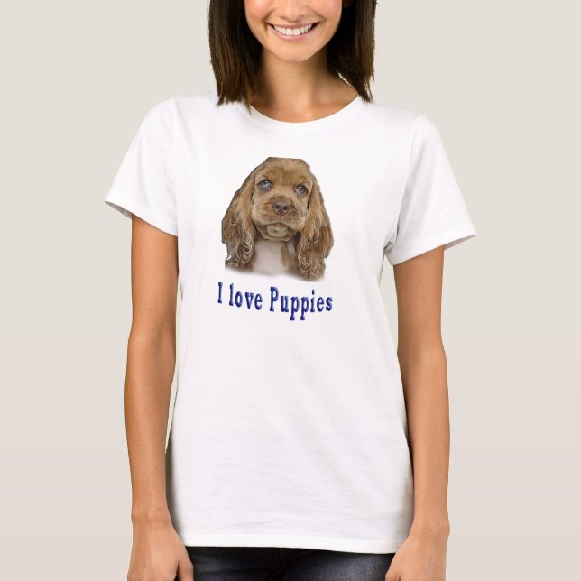 Camiseta Me encantan los cachorros (Anverso)