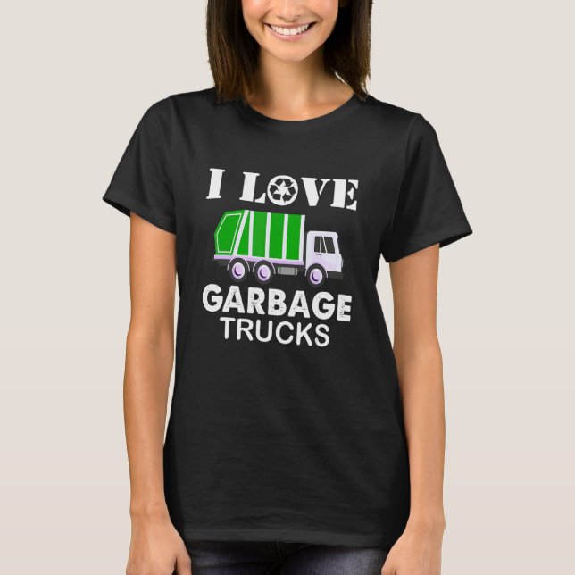 Camiseta Me encantan los camiones de basura (Anverso)