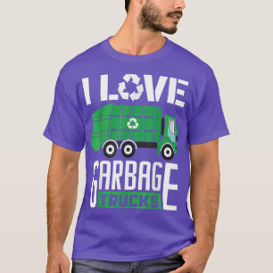 Camiseta Me encantan los camiones de basura reciclando cami