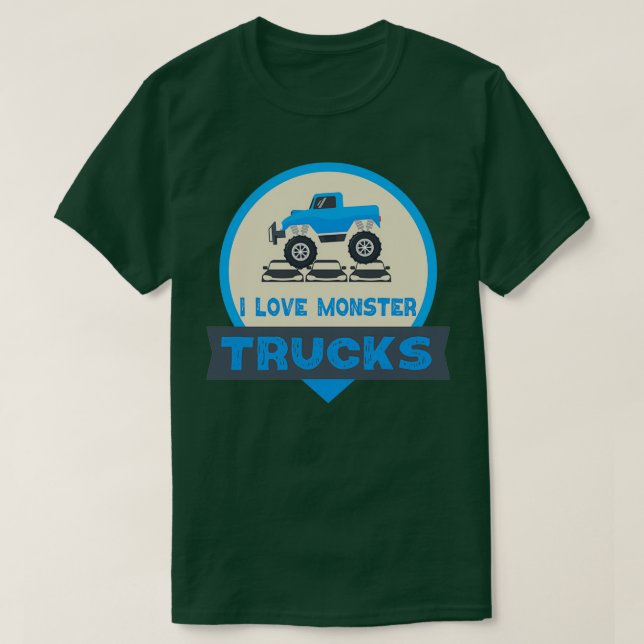 Camiseta Me encantan los camiones monstruo 13 (Diseño del anverso)