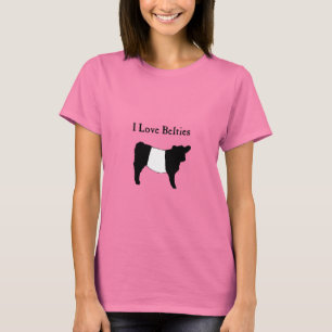 Camiseta Me encantan los cerdos - Vacas Galloway con el cin