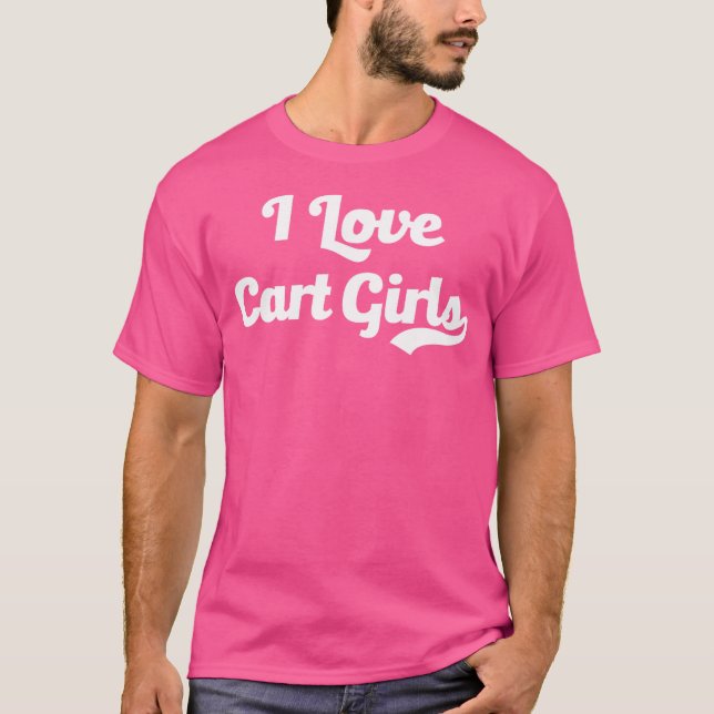Camiseta Me encantan los Chicas de Carros Golfer Swing Golf (Anverso)
