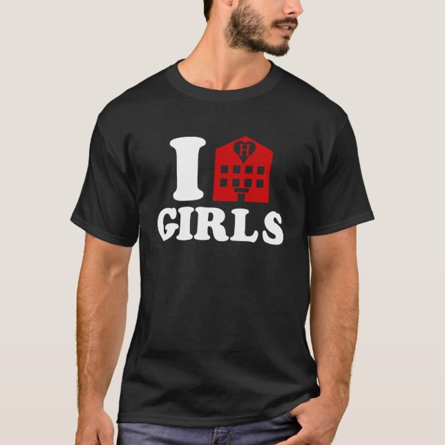 Camiseta Me encantan los Chicas de los hoteles (Anverso)