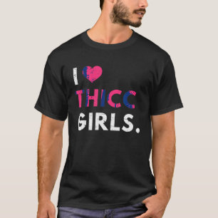 Camiseta Me encantan los Chicas gruesos que corazón a Chica