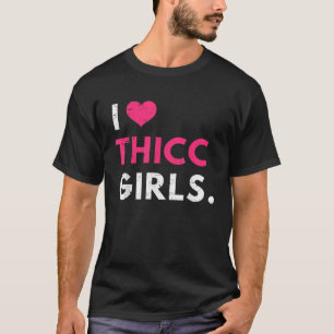 Camiseta Me encantan los Chicas gruesos que corazón a Chica
