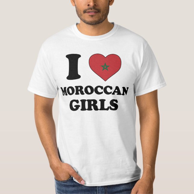 Camiseta Me encantan los Chicas marroquíes (Anverso)