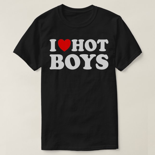 Camiseta Me encantan los chicos calientes pullover (Diseño del anverso)