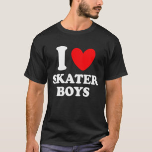 Camiseta me encantan los chicos de patinaje