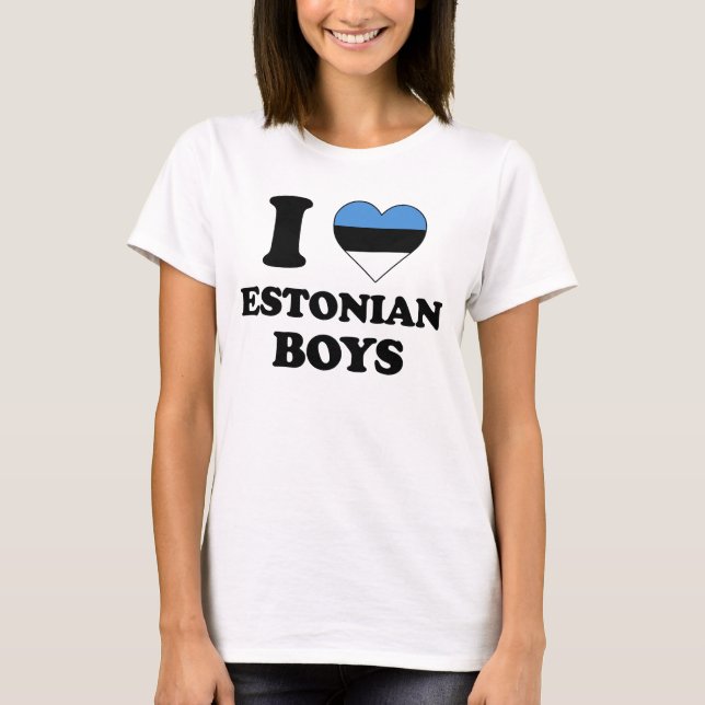 Camiseta Me encantan los chicos estonios (Anverso)
