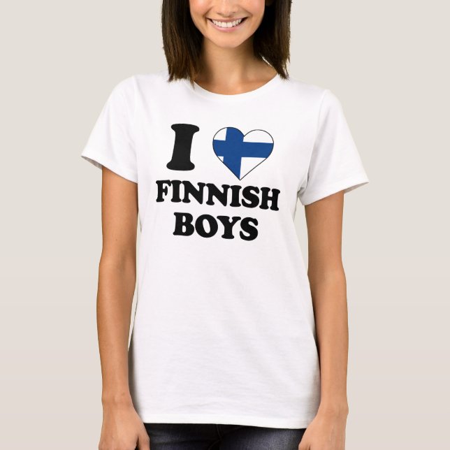 Camiseta Me encantan los chicos finlandeses (Anverso)