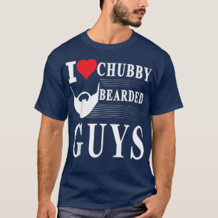 Camiseta Me encantan los chicos gorditos con barba divertid
