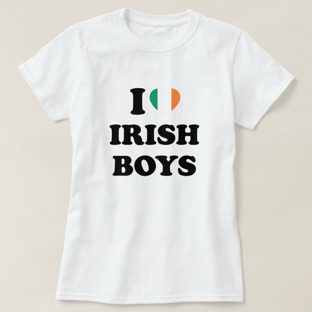 Camiseta Me encantan los chicos irlandeses (Diseño del anverso)
