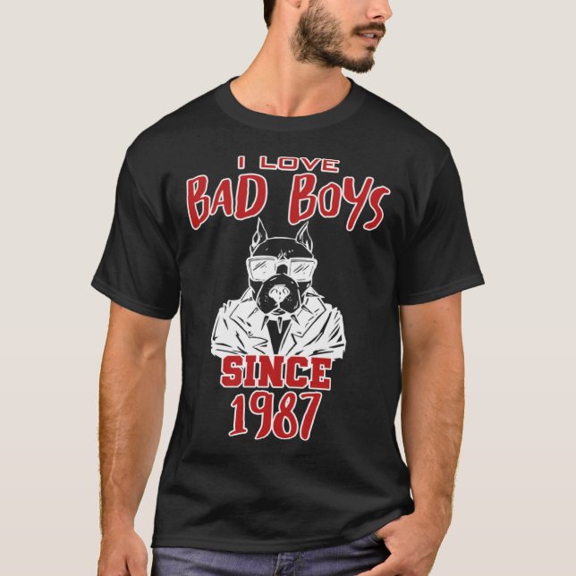Camiseta Me encantan los chicos malos desde 1987 (Anverso)