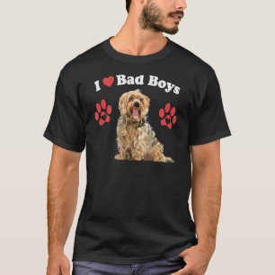 Camiseta Me encantan los chicos malos niños yorkie cachorro