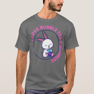 Camiseta Me encantan los conejitos Bubble Tea Boba Bebe Rab