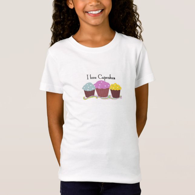Camiseta Me encantan los cupcakes (Anverso)